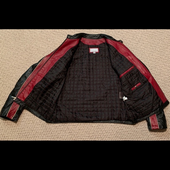 Motorcycle style leather jacket - Picture 4 of 8